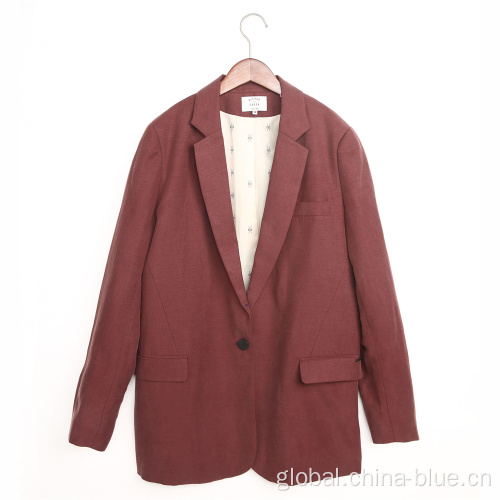  Ladies fashion woven blazer Factory